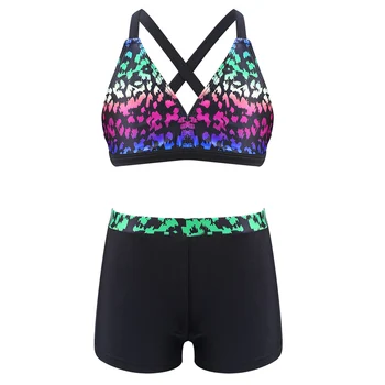 

Kids Girls Two Piece Swimsuit Summer Children Swimwear For Water Sports Bikini Swim Dress Toddler Beach Bathing Suit Costume