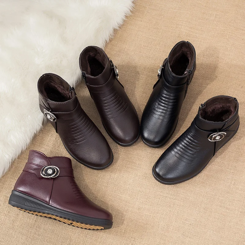 Boots Female women shoes Ankle 2020 women Fashion Winter Woman Ankle 2020 Thick With Short Boots shoes