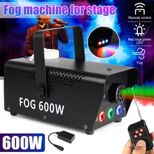 3led 600w controle remoto máquina de fumaça mini vermelho azul verde cor misturada máquina de nevoeiro para o desempenho da fase da barra de discoteca do carro mostrar 220v