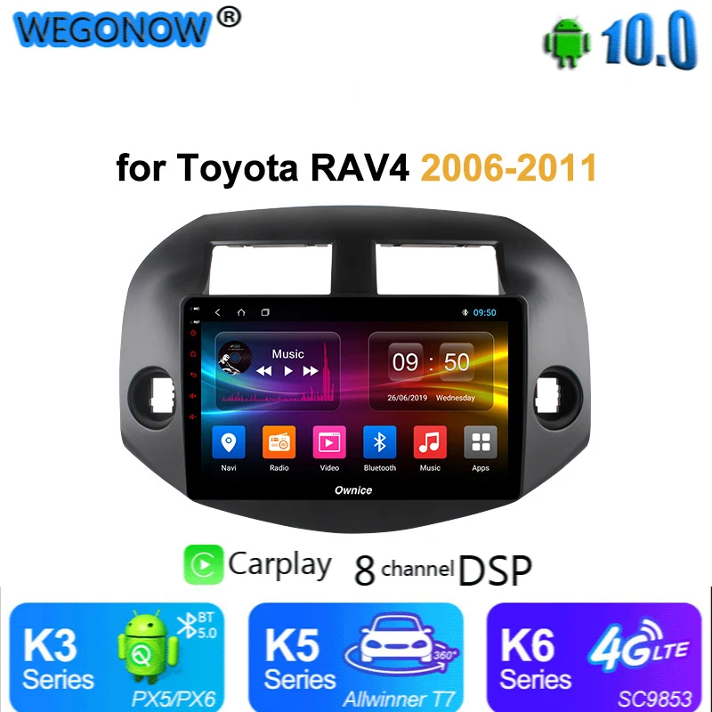 Ownice Octa 8 Core 2 Din Android 10 Car Radio player GPS DVR 4G LTE DSP SPDIF carplay for Toyota RAV4 2007 2008 2009 2010 2011 | Автомобили