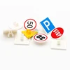 MOC City Traffic Parts 2x2 Road Sign Printed Tile 15210 30258 892 Compatible Street View Signpost Bulk Accessory Building Blocks 3