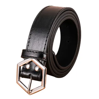 

fashion Hot Belts leather Girdle Men Metal Buckle Pure Color Waistband Belt Women's / Men's Metal Buckle Belt 2020 New fashion