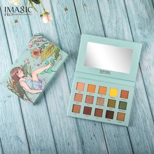 IMAGIC New Arrival Eye Shadow Palette Beauty Glazed Pigmented Glimmer Magnetic Colorful Professional Makeup Palette GREEN