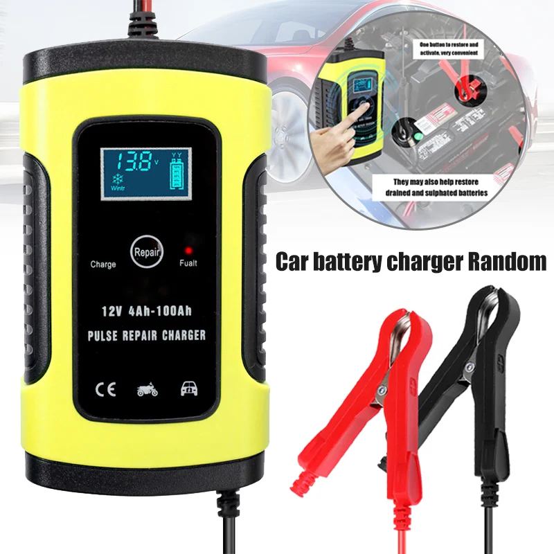 Charger Car Battery Starter Jump Power Booster 12V Smart Auto Pulse Repair Charger C66