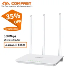 COMFAST – routeur WiFi domestique sans fil 300Mbps avec 3 antennes 3dBi à gain élevé, 3 ports LAN, 1 port WAN, couverture étendue