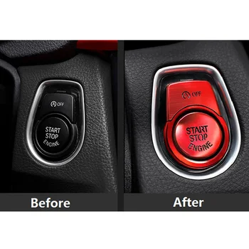 

Car Engine Button Trim Cover For BMW F20 F21 2012-2017 Aluminum alloy Inner 3pcs
