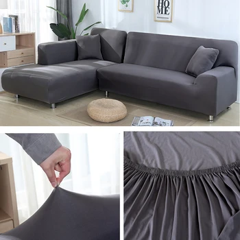 

Elastic Stretch Sofa Cover 1/2/3/4 Seater Sof Slipcover Couch Covers for Universal Sofas Livingroom Sectional L Shaped Slipcover