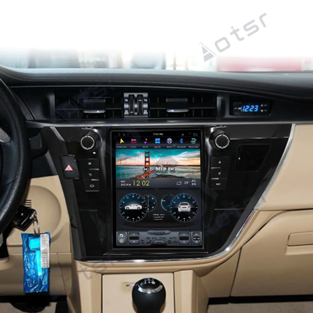Автомобильный DVD плеер в стиле Tesla без плеера Android 9 0 для Toyota Corolla 2014 2015 2016