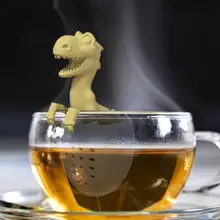 1 шт. в форме динозавра ситечки для заварки чая многоразовый фильтр чайный пакетик для домашнего приготовления чая абсолютно