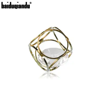 

baiduqiandu lot of 10pcs wholesale new arrival crystal inside cube scarf buckle brooches