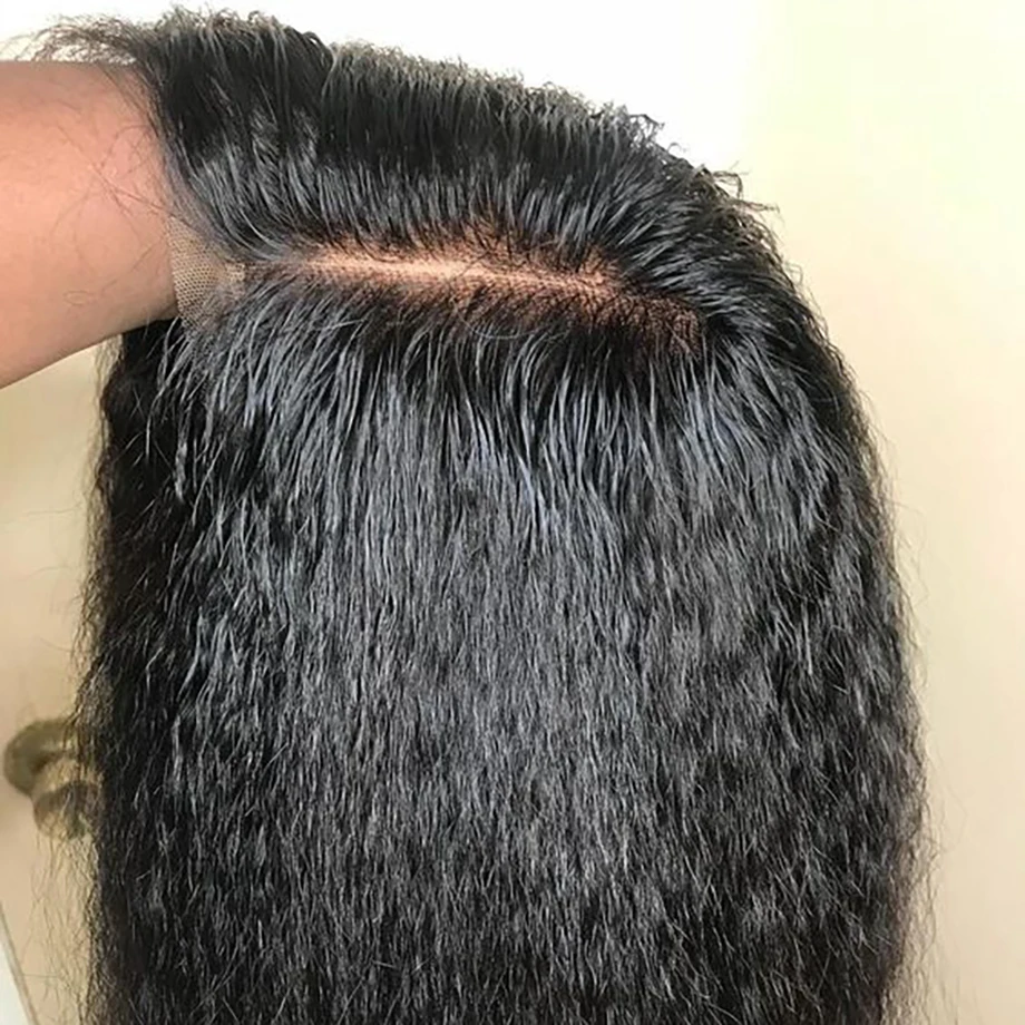 Кудрявые прямые человеческие волосы на кружеве для женщин 150% плотность грубая яки бразильский короткий боб парик черный волосы remy 13x4