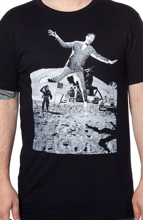 PEE WEE HERMAN 1ST MAN ON MOON HUMOR - CUSTOM RARE DESIGN FULL FRONT OF SHIRT | Мужская одежда
