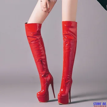 

New 2020 Autumn Winter Over the Knee Boots Women Sexy Fashion Fetish Shoes Extreme High Heel Platform Thigh High Boots Women