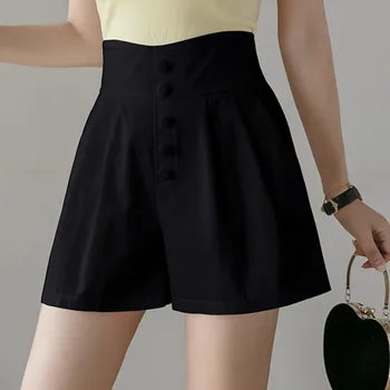 

Shorts For Women Clothing Short High Waist Wide Leg Summer Black Sweatpants Harajuku 2020 Vintage Fashion Casual Korean Baggy