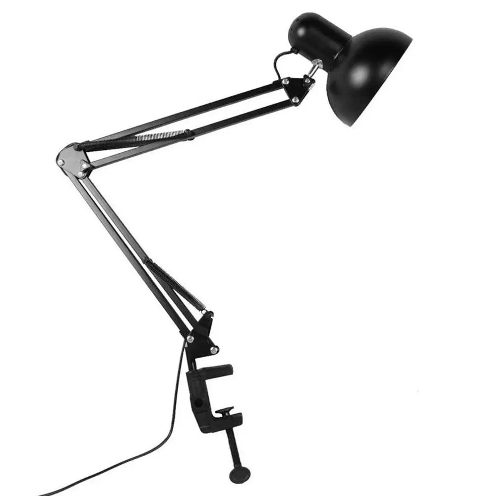 Material de Escritório Luzes Braçadeira Lâmpada Mesa Flexível Braço Oscilante E27 Led 8 Luminária de mesa