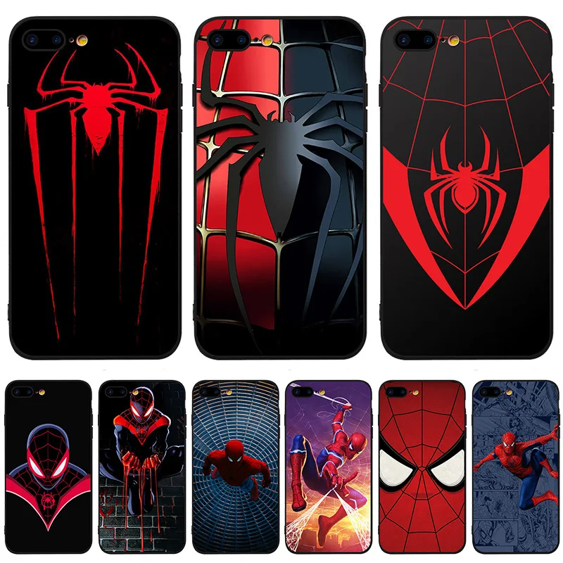 Marvel Spiderman Luxury Matte Soft Phone Case for iPhone 11 Pro Max XR XS 7 8 Plus X Full Body Protective Back Cover | Мобильные