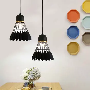 

Pendant Light Study Iron E27 Bedroom No Bulbs Modern Minimalist Home Decor Badminton Chandelier Dining Room Nordic Style Cafe
