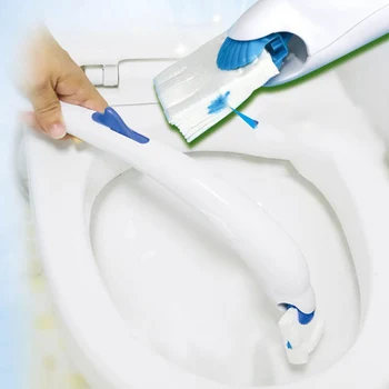 

Bathroom Toilet Brushes + 12 Replacement Heads Toilet Wand Disposable Toilet Cleaning Rainforest Rush Refill Bath Cleaner