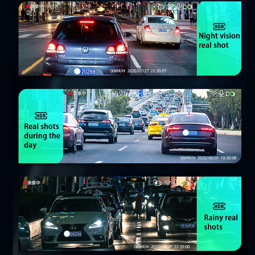 rear mirror camera For Toyota 2017-2021 C-HR CHR Yize IZOA Car Dash Cam Driving Recorder DVR  High quality Full HD Plug and Play Accessories Parts Car Video Surveillance