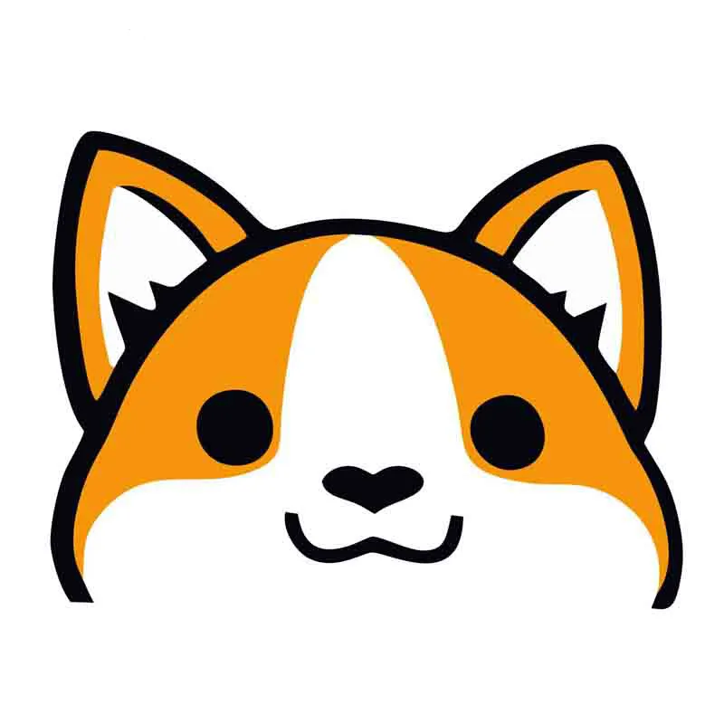 

Personality Peeking Corgi Car Stickers Motorcycle Decals Waterproof Sunscreen Decals PVC 12cm X 10cm