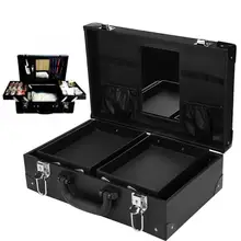 Многофункциональный набор инструментов для татуировки, ящик для хранения, инструмент для дизайна ногтей, органайзер для косметики, коробка(черный), тату оборудование