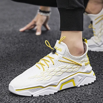 

New Mesh Men Casual Shoes Spring/Autumn Outdoor adults Masculino Wear-Resistant Versatile Trend Flats Shoes For Male New Arrival