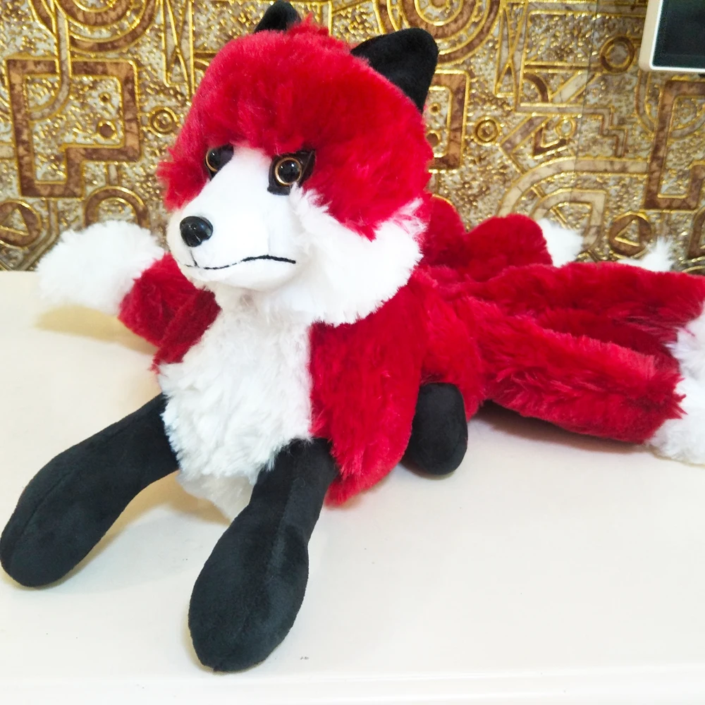 

Cartoon Red Beautiful Fox Doll Children Plush Toy Pillow Kids Animals Stuffed Gift