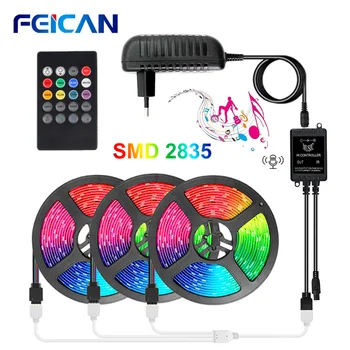 

Music Sync LED Strip 15M SMD2835 12V Luces LED Light Strip Sound Sonsor RGB Tape Ambilight Ribbon Backlight