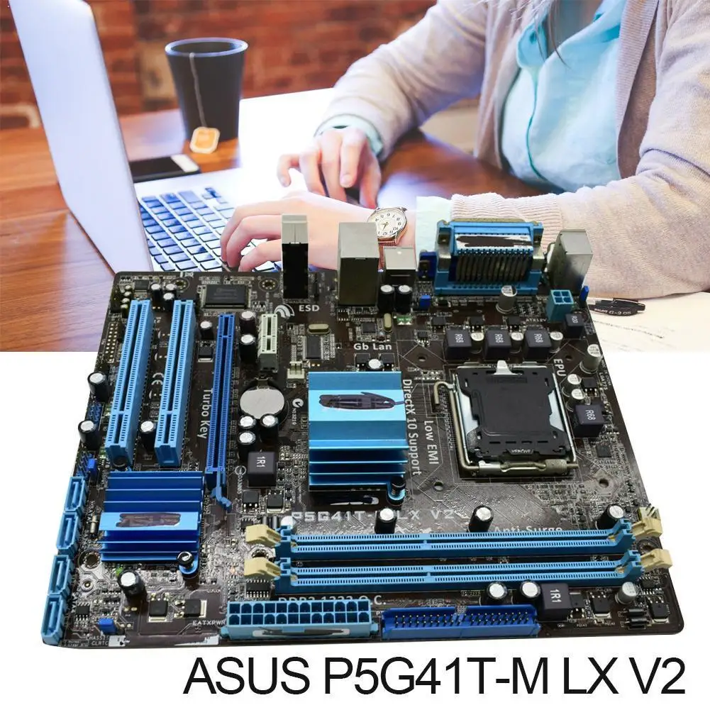 ASUS P5G41T-M LX V2 Motherboard DDR3 8GB G41 P5G41T-M Computador Desktop PCI-E Usado VGA X16 Mainboard p5G41T V2 LX Z8C0