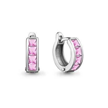 

Children AQUAMARINE earrings with cubic zirconia, silver 925