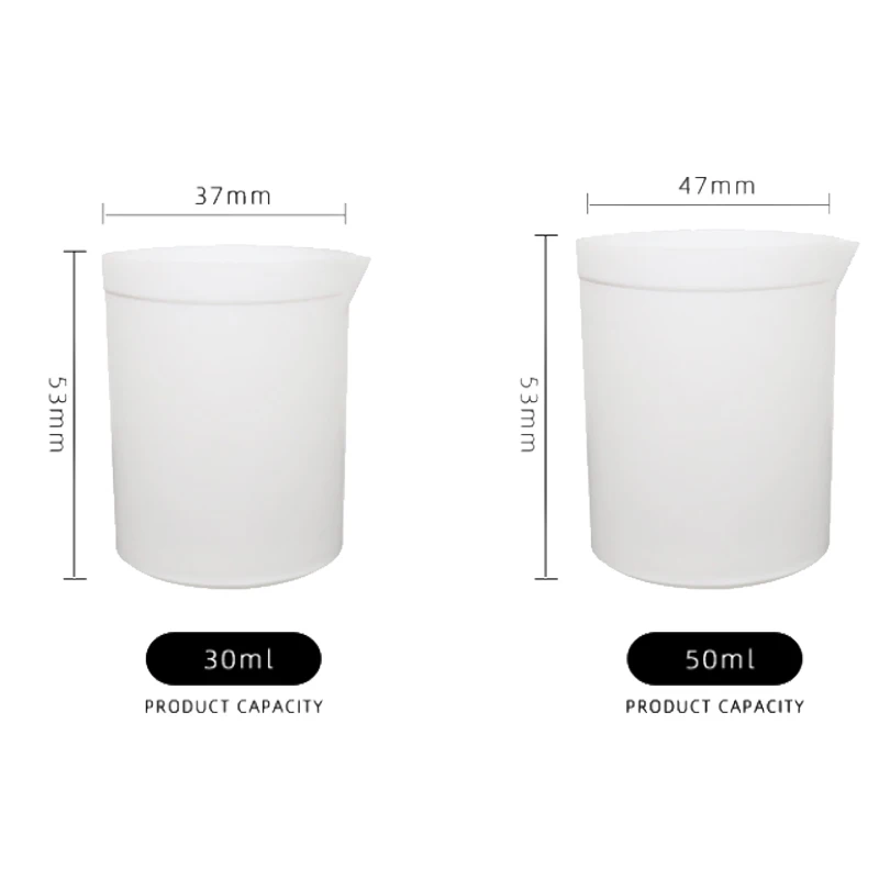 PTFE Beaker 1pc/lot Capacity 30ml-1000ml Beaker F4 Beaker Measuring Cup Acid Alkali Resistance for Laboratory glass beaker set