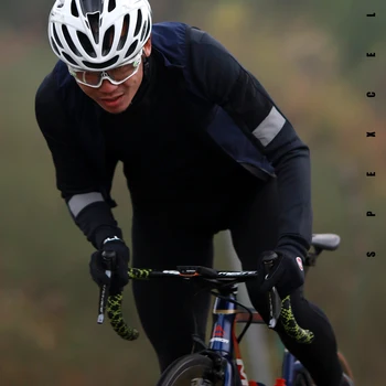 

SPEXCEL NEWEST 360 degree reflection Classic winter Thermal fleece Cycling Jersey thermal Cycling jacket extra sleeve pocket