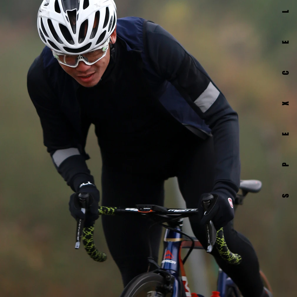 Cena SPEXCEL najnowszy 360 stopni odbicie klasyczna zimowa termiczna polarowa koszulka rowerowa termiczna kurtka rowerowa dodatkowa kieszeń na rękaw