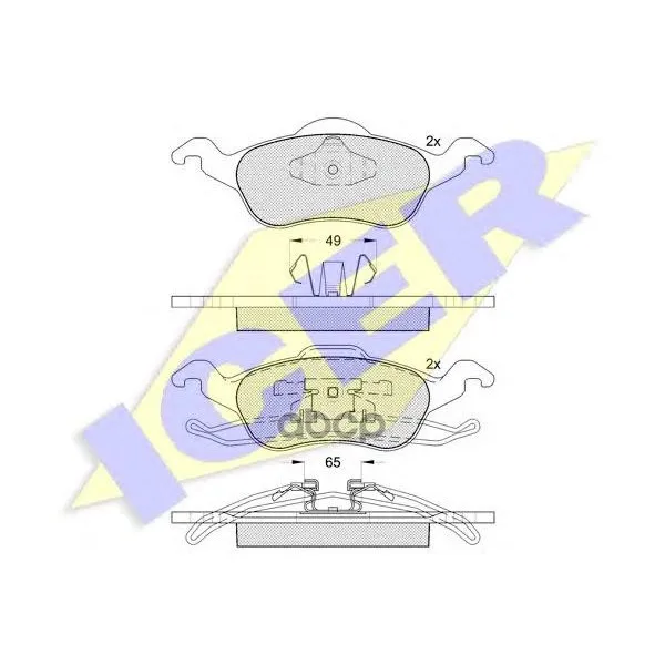 181264_колодки Дисковые Передние! Ford Focus 1.4i-2.0i/1.8tdi&16v 98 Icer 181264 Icer арт. 181264