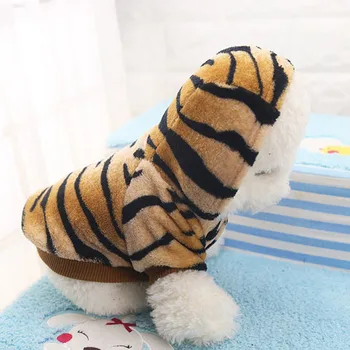 

PUOUPUOU Leopard Striped Dog Clothes Hoodies Winter Pet Dog Clothes for Dogs Jacket Cartoon Dog Clothing Ropa Para Perro XS-XXL