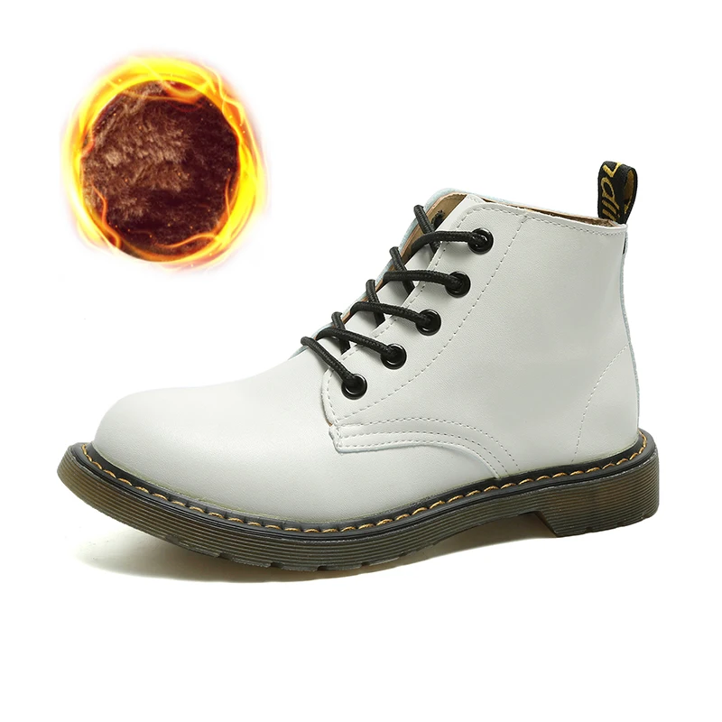 Calzado Marten para las señoras de las mujeres de cuero genuino tobillo invierno forro de piel de mujer de zapatos de lujo envío gratuito tamaño 35-40