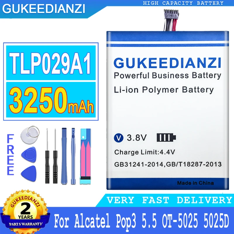 3250 мА · ч аккумулятор GUKEEDIANZI TLP029A1 для Alcatel OneTouch Pop 3 5 &quotΦ | Мобильные телефоны и