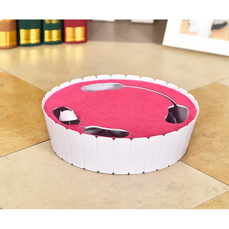 Pink Игрушка для кошек робот электронная мышь туннель мини бионика игры интерактивные игры игрушки для кошек котята забавные продукты для домашних животных - Цвет: Pink