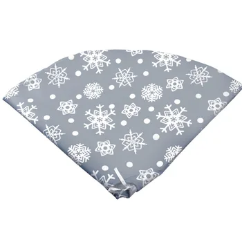

1Pc Non-woven Fabrics Snowflake Christmas Tree Skirt for Christmas Tree New Year Decoration Grey