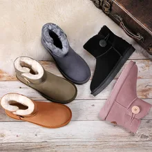 Новые женские зимние ботинки классические высококачественные зимние ботинки из натуральной кожи австралийские брендовые теплые женские ботинки большого размера Женская обувь