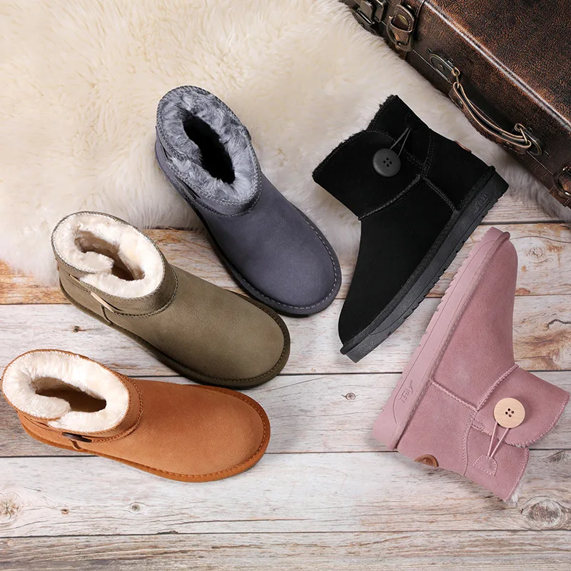 

New women winter boots classic high-quality genuine leather snow boots australian brand warm ladies big size boots woman shoes
