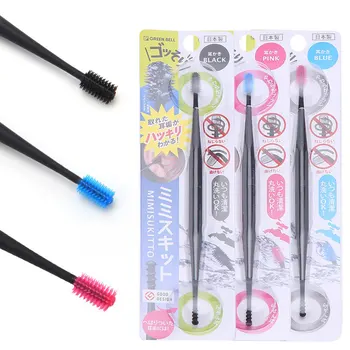 

1PC Double-head Long Handle Soft Brush Head Ear Pick Ear Care Beauty Tool Portable Spiral Ear Pick Ear Tool
