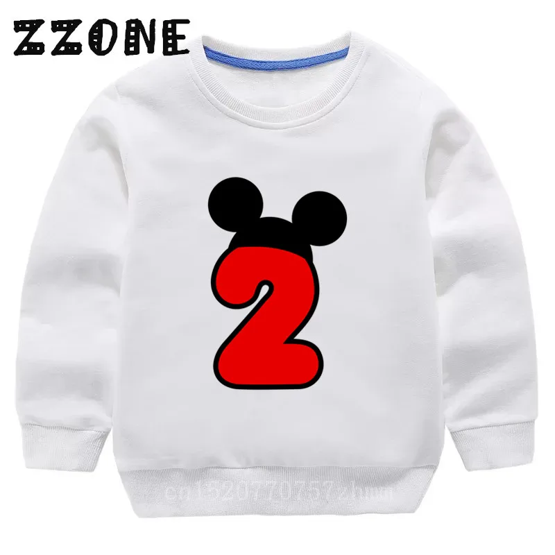 Children's Hoodies Kids Happy Birthday Number 1-4 Print Sweatshirts Baby Cotton Pullover Tops Girls Boys Autumn Clothes,KYT2416