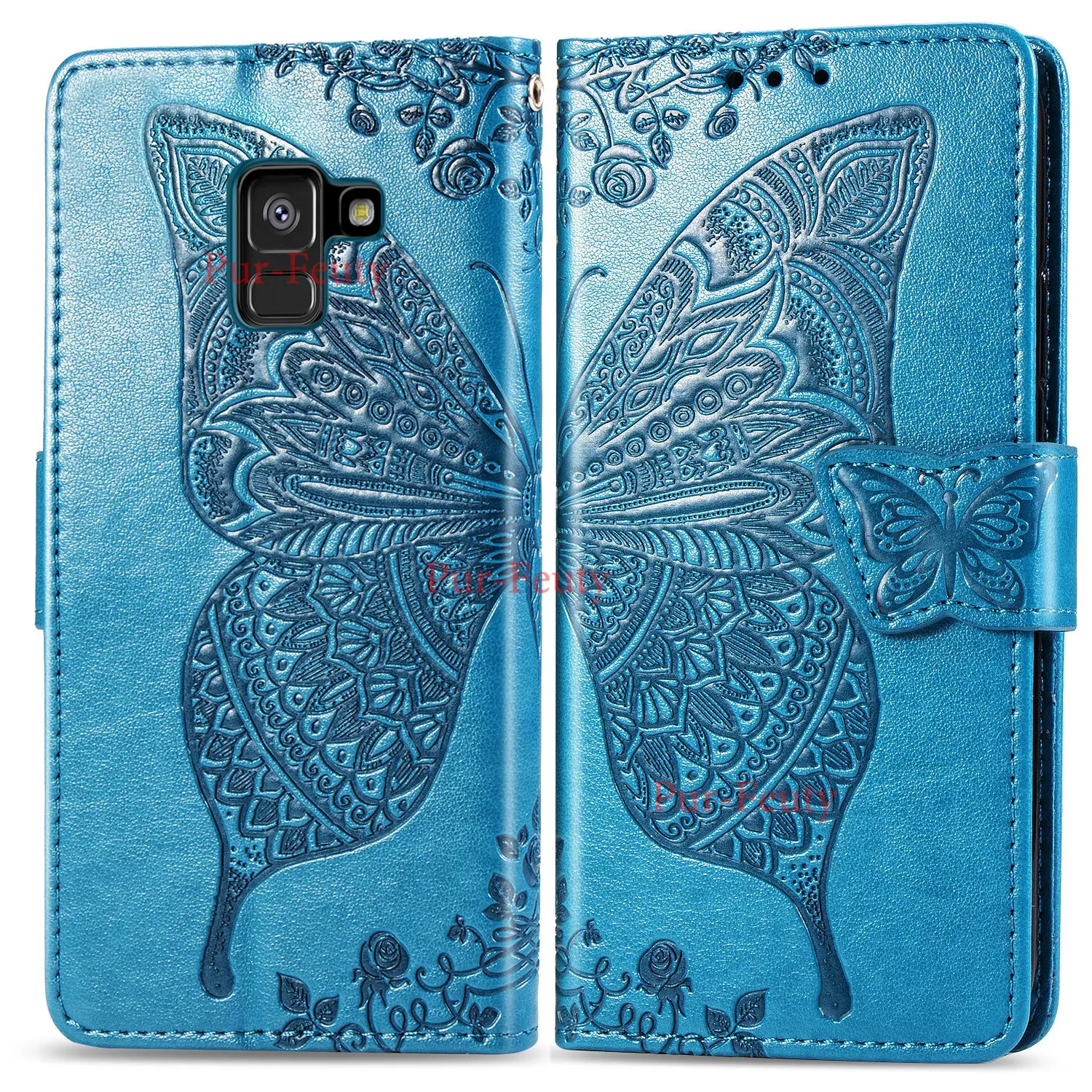 

For Samsung A8 2018 SM-A530F Case Butterfly Embossing 3D Wallet Case For Galaxy A8 Plus 2018 Cover Flip PU Leather Phonr Case