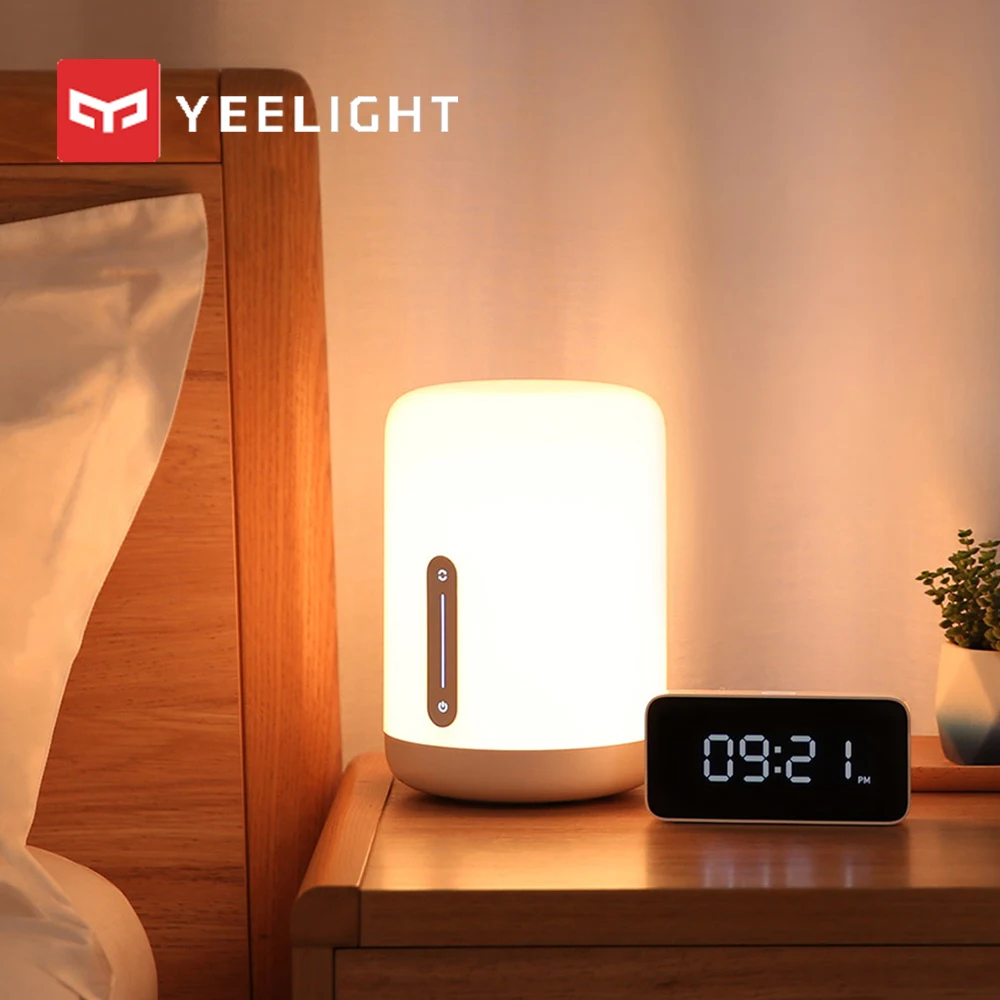 Xiaomi Йи светильник Mijia прикроватная лампа 2 Smart APP Управление сенсорный выключатель версия RGB светодиодный ночной Светильник умный дом xiaomi ночной Светильник