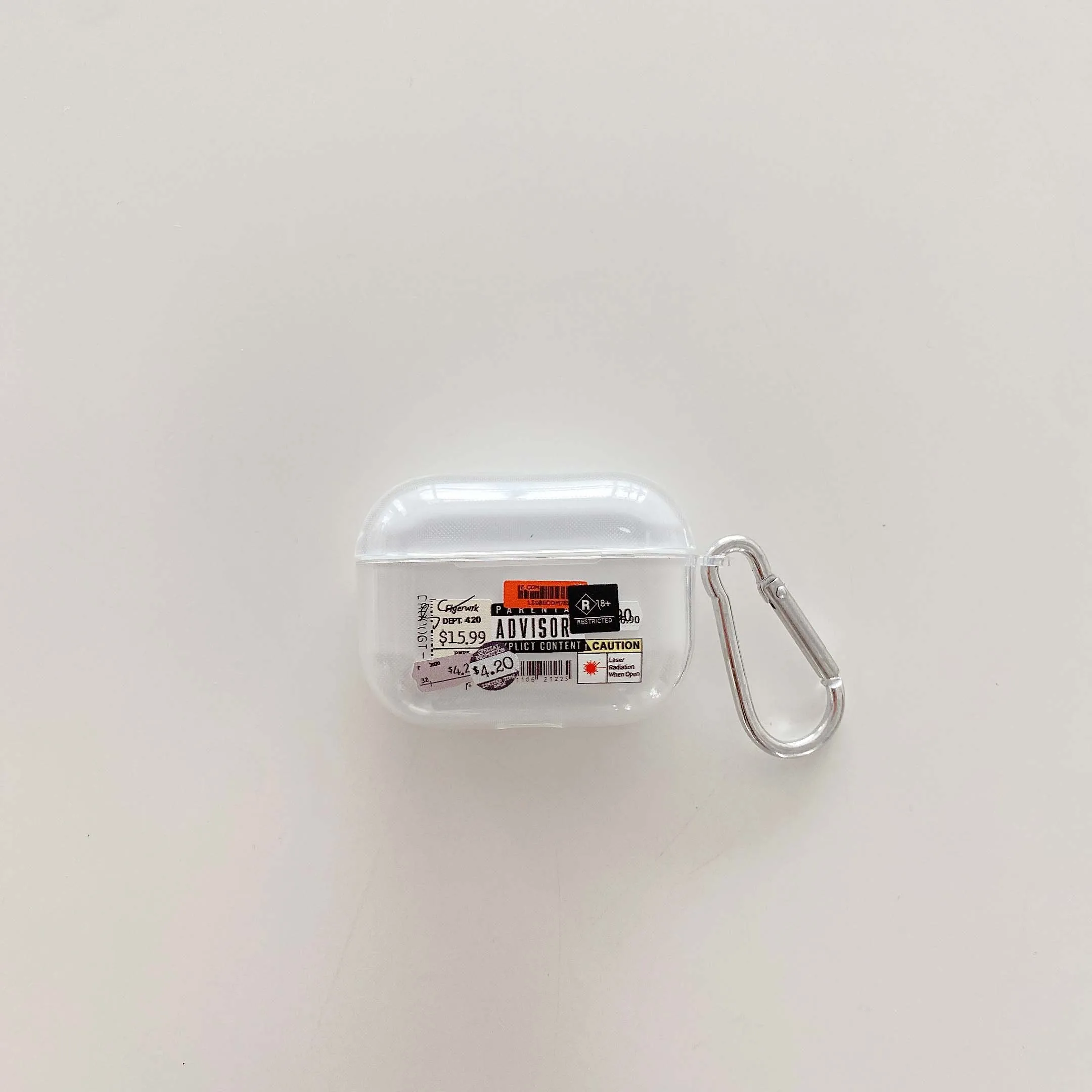 thumbnail image 1 of Estuche para auriculares con etiqueta retro transparente para Airpods Pro 3, caja de carga inalámbrica con Bluetooth para Airpod 2, estuche con código 1, funda de silicona suave, 1 of 5