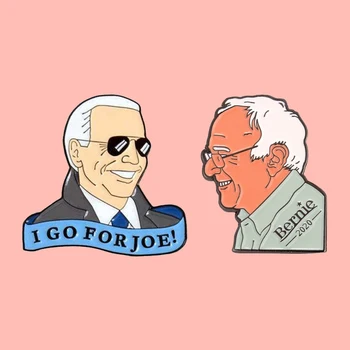 

Joe Biden Bernie Sanders For President 2020 Enamel Brooch Pins Badge Lapel Pins Alloy Metal Fashion Jewelry Accessories Gifts
