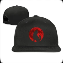 Повседневная Кепка в стиле хип-хоп с принтом крови Луны воющего волка, Мужская бейсболка s