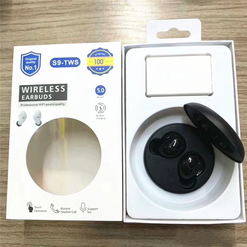 S9 TWS Bluetooth наушники 5,0 беспроводные наушники Hands Free Touch control наушники Беспроводная зарядка гарнитура для IPhone 11 Pro samsung