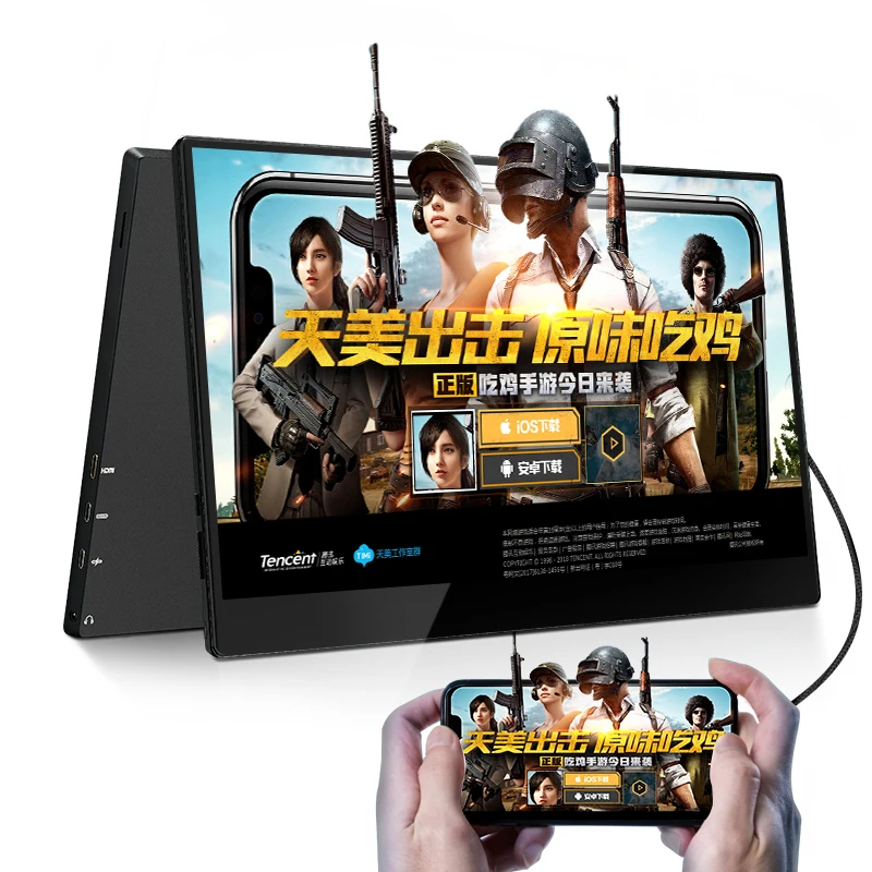 Anmite 15.6 ġ IPS FHD ǻ USB-C ޴ ġ  PC TYPE-C HDMI PS4 Xbo x360 1080P LED ÷  